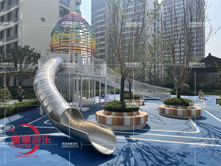陜西渭南小區(qū)非標兒童游樂設(shè)施案例