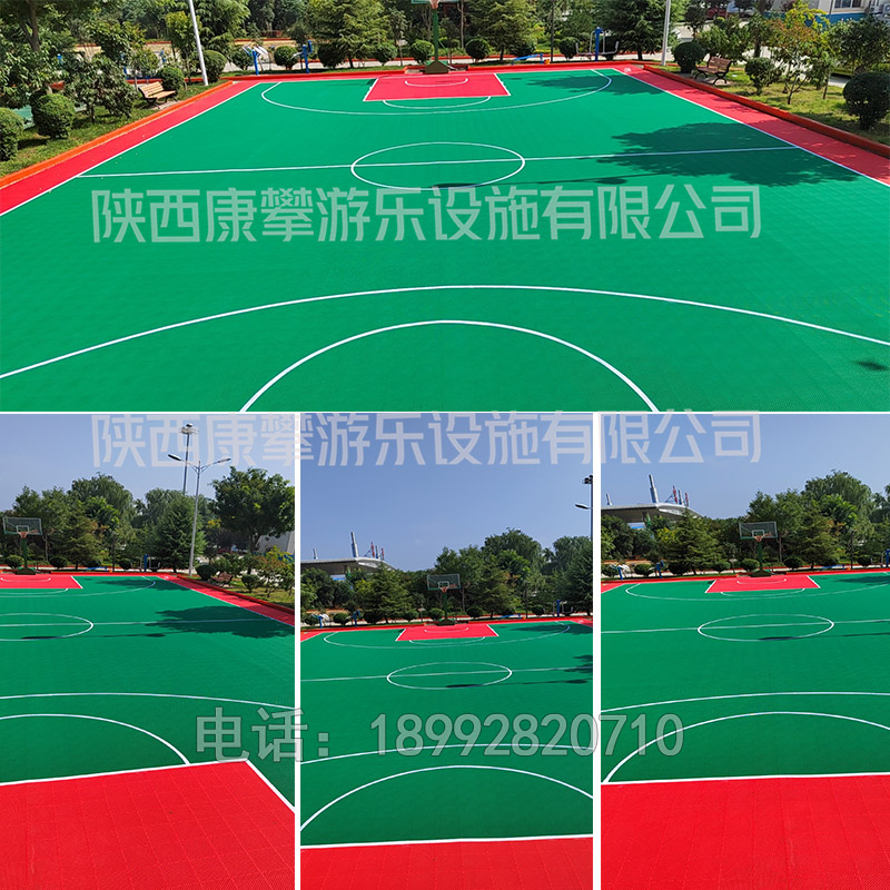 渭南市富平縣學(xué)?；@球場懸浮地板案例